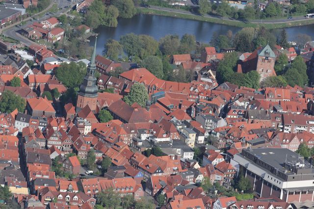Die Altstadt von Stade aus der Luft