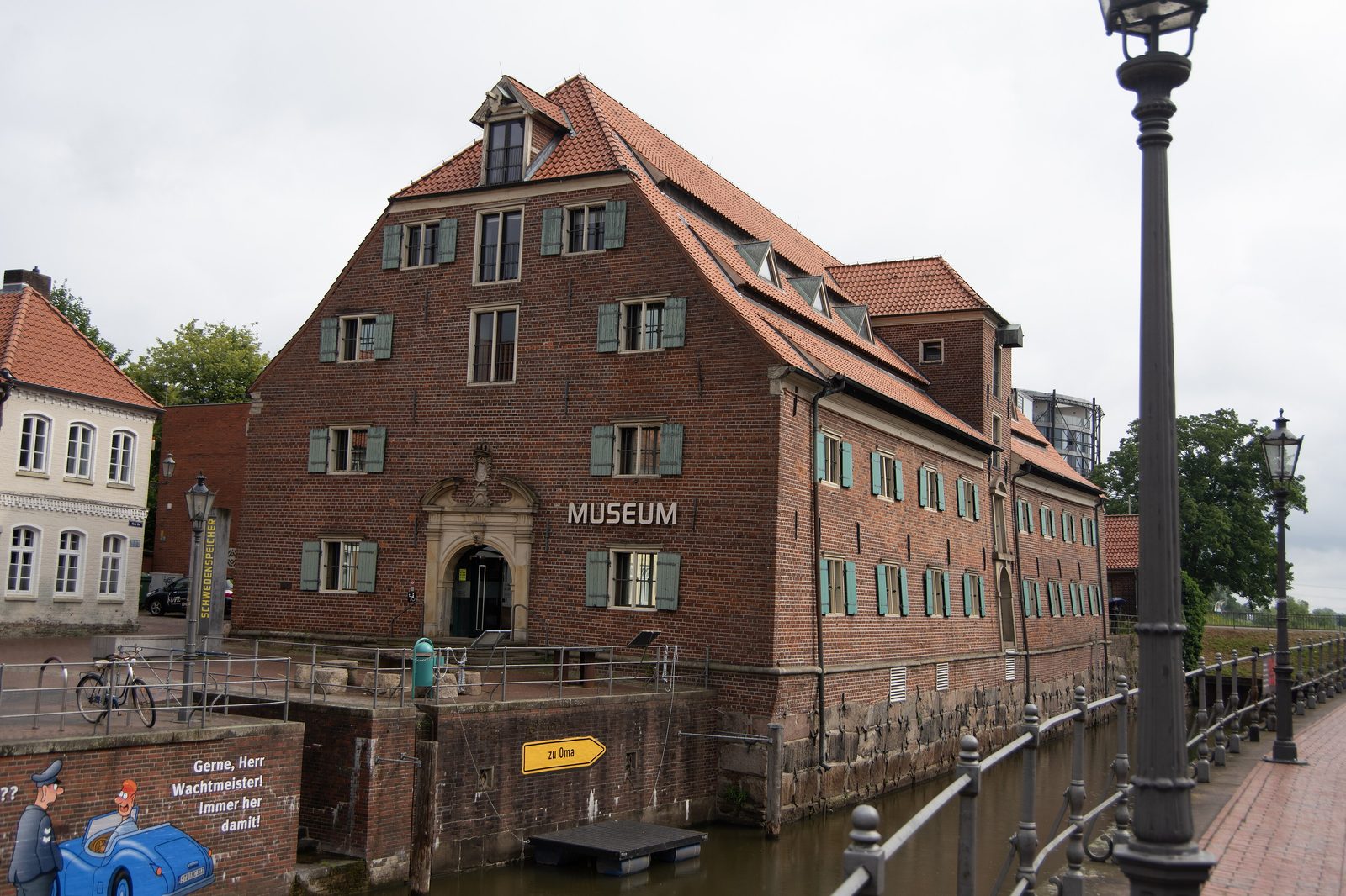 Der Schwedenspeicher vom Wasser West aus gesehen
